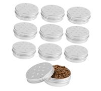 TOYZFRIENDY 10piezas Estuche para Entrenamiento Olfativo De Perros Latas Redondas De Aluminio Orificios Diseñado para Mejorar Capacidades Olfativas y Evitar El Aburrimiento Mascotas