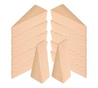 TOYZFRIENDY 12 Piezas Cuñas de Madera Triangular Antideslizante para Tope de Puerta Bloque de Madera Natural con Superficie Texturizada para Carpintería Proyectos DIY y Suministros para Sillas