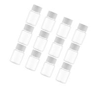 TOYZFRIENDY 12 piezas Unidades Botellas Vacías con Tapa Frascos Plásticos Transparentes para Pastillas Líquidos Sólidos Envases Recargables con Sellado Seguro y Material Duradero para Viaje y