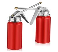 TOYZFRIENDY 2 piezas Aceitera Manual Metálica Bomba de Alta Presión para Lubricación Automotriz Resistente y Portátil Unidades Rojas para de Vehículos