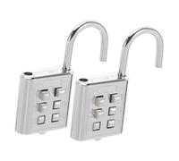 TOYZFRIENDY 2 piezas Candado Combinación Botón Teclas sin Llave Aleación Zinc Resistente Código Reajustable Accesible para Invidentes Seguro para Taquillas y Maletines Pack Unidades