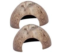 TOYZFRIENDY 2 Piezas Escondite para Reptiles de Cáscara de Natural Resistente al Desgaste para Terrarios y Decoración de Hogares de Reptiles