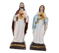 TOYZFRIENDY 2 Piezas Figurines Religiosas Católicas de Resina Unidades Esculturas Detalladas de Madre y Padre Santo para Decoración Espiritual Mesas y Altares Regalo Significativo y Duradero