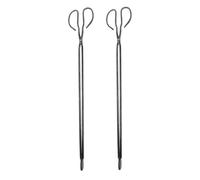 TOYZFRIENDY 2 piezas Pinzas para Chimenea de Hierro Extendidas Tenazas Resistentes para Barbacoa y Leña Diseño Ergonómico Antideslizante Accesorio Duradero para Limpieza y Manipulación Segura