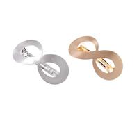TOYZFRIENDY 2 piezas Pinzas para Pelo Metálicas Huecas Horquillas Decorativas Grandes para Mujer Clips para Coleta Dorado y Plateado con Diseño Resistente para Bodas y Fiestas
