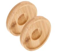 TOYZFRIENDY 2 Piezas Posavasos de Bambú para Vaso de Whisky con Base Giratoria Suave Diseño Ecológico y Fácil Limpieza para Bar y Regalo para Amantes del Whisky