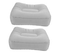 TOYZFRIENDY 2 Piezas Reposapiés Inflable Viaje Cojín Apoyo Piernas Rápido Inflado Compacto para Avión Camping Oficina Portátil Ligero Cómodo