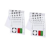 TOYZFRIENDY 2 piezas Tabla de Prueba Visual para Ojos Reutilizable Clara y Duradera Cuadro Óptico para Examen de Vista Casa Clínica y Hospital Diseño Simple y Fácil de Usar