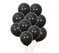 TOYZFRIENDY 20 piezas Globos de Látex Negros Mate de Unidades Redondos para Decoración de Fiestas Bodas Halloween y Eventos Especiales
