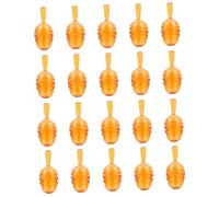 TOYZFRIENDY 20 Piezas Tubos de Brillo Labial Panal Recargables con Tapón Antigoteo para Bálsamo Labial DIY Color Marrón