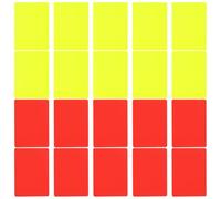 TOYZFRIENDY 20 Tarjetas de Árbitro de Fútbol de PVC Tarjetas de Advertencia Rojas y Amarillas Kit para Árbitros de Fútbol Accesorios para Partidos Profesionales y Amateur Señalización