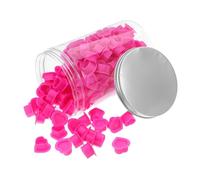TOYZFRIENDY 200piezas Taza de Silicona Forma de Corazón Herramienta de Maquillaje Portátil para Manicura Extensiones de Cejas y Pestañas