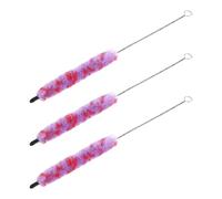 TOYZFRIENDY 3 Cepillos Limpiadores para Flautín en Rojo y Púrpura Kit de Limpieza para Piccolo Varilla y Cepillo de Cerdas Suaves Accesorios para Mantenimiento de Instrumentos de Viento y