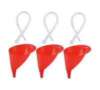 TOYZFRIENDY 3 juegos Embudos de Plástico Grandes Transparentes con Manguera Larga Reutilizables para Aceite Gasolina y Agua Boquilla Angular para Coches y Motos Resistente y Visible para Uso