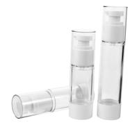 TOYZFRIENDY 3 piezas Botellas de Viaje Rellenable Frascos Plásticos Transparentes para Loción Crema Sérum Cuidado Facial Portátil