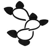 TOYZFRIENDY 3 Piezas Diademas de Orejas de Murciélago Negras para Mujer de Accesorio de Pelo Animal para Fiestas y Disfraces Cosplay