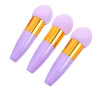 TOYZFRIENDY 3 piezas Esponjas de Maquillaje con Mango Esponjita Angulada Reutilizable para Base Polvos Sueltos y Compactos y Portátiles para Retoques Diarios