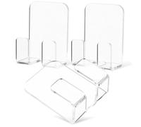 TOYZFRIENDY 3 piezas Soporte Adhesivo Transparente para Ducha Estante Organizador Multiusos para Maquinillas Toallas y Accesorios de Baño sin Taladro Compacto y Resistente