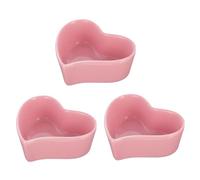 TOYZFRIENDY 3 piezas Tazones Cerámicos Forma de Corazón para Salsas y Condimentos Cuencos Versátiles para Postres Soja y Vinagre Aptos para Uso Doméstico y Restauración