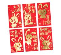 TOYZFRIENDY 30 Piezas Sobres Rojos Año del Conejo Unidades Sobres Regalo Lunar Año Bolsas de Dinero para Almacenaje y Regalo Navideño