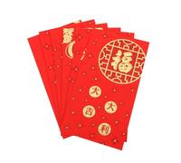 TOYZFRIENDY 30 Piezas Sobres Rojos Chinos para Año Paquete de Diseño con de Bendición Papel y Resistente Color Rojo Festivo para Regalos de Hong Bao