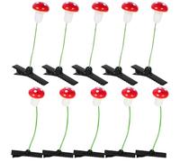 TOYZFRIENDY 30 Pinzas Cabello Infantil Diseño de Flores Artificiales Color Rojo Champiñón Pequeñas Horquillas para Niñas de 8 a 12 Años Accesorios Kawaii para Peinados Diarios y Ocasiones