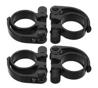 TOYZFRIENDY 4 Abrazaderas Rápidas de Aluminio para Tija de Sillín de Bicicleta Interior 318 MM Color Negro Fijación Antideslizante para Ciclismo de Montaña Carretera y Plegables