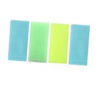 TOYZFRIENDY 4 Paños Exfoliantes De Nailon Para Baño, Tamaño Largo, Suaves, Para Cuerpo y Ducha, Unisex, Aptos Para Piel Sensible, Limpieza Corporal Diaria, Multicolor