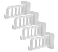 TOYZFRIENDY 4 Perchas Adhesivas Plegables sin Perforaciones para Tendedero de Ropa de Pared, Color Blanco, Material Plástico Resistente para Baño, Balcón y Dormitorio, Perchero Multiusos