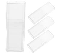 TOYZFRIENDY 4 piezas Caja Organizadora Portátil para Bastoncillos y Palillos de Unidades Transparentes Resistente y Fácil de Limpiar para Almacenamiento Doméstico Pequeño