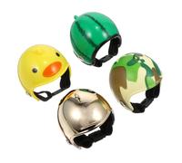TOYZFRIENDY 4 Piezas Casco para Pollo Ajustable Protección Duradera de Resistente Sombreros Divertidos para Mascotas Protege contra Golpes Sol y Lluvia Accesorio para Aves y Pollos