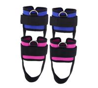 TOYZFRIENDY 4 Piezas Correas de Tobillo Ajustables con Acolchado y Anillo D para Ejercicios de Gimnasio Rosas y Azules Soporte para Poleas y Fortalecedor de Piernas Tobilleras para
