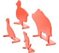 TOYZFRIENDY 4 Piezas de Objetivos de Tiro de Acero Inoxidable Juego Robusto para Entrenamiento Profesional al Aire Libre Compacto y Portátil para Mejorar Precisión y Práctica de Disparos