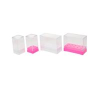 TOYZFRIENDY 4 Piezas Estuche Organizativo para Puntas Uñas de Cerámica y Acero Tungsteno Caja de Almacenamiento de Manicura con Compartimentos Múltiples para Herramientas de Pulido Diseño