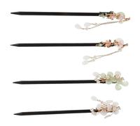 TOYZFRIENDY 4 piezas Palillos de Madera para Pelo Retro con Diseño Paso Movible de Accesorios para Peinados con Moños Ligeros y Versátiles para Bodas y Eventos Estilo Chino Vintage