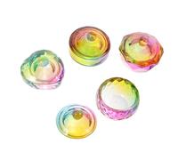 TOYZFRIENDY 4 piezas Tazones de Cristal para Uñas con Tapa Diseños Decorativos para Manicura Acrílica Portadores de Líquido para Uñas Profesionales Accesorio Práctico para Salón y Uso Diario