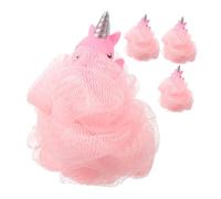 TOYZFRIENDY 4 Piezas Unidades Esponjas Baño Animales Unicornio Esponjas Exfoliantes Niña Rosa