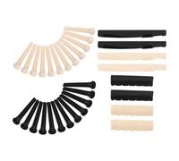 TOYZFRIENDY 4juegos Accesorios de Guitarra Cejuela para Guitarra Acústica Kit de Repuestos de Plástico para Puente Incluye Clavijas de Puente para Reparación de Instrumentos Musicales Casa