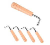 TOYZFRIENDY 5 Piezas Llave de Afinación para Lira y Arpa Mango Ergonómico de Madera Herramienta y Ligera para Ajuste Preciso de Cuerdas para Músicos y Aficionados Casa o Viajes