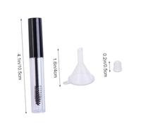 TOYZFRIENDY 5 piezas Tubos Vacíos para Máscara Pestañas con Tapón Negro y Embudos Transparentes para Crema y Cosméticos DIY para Viaje Color Aleatorio