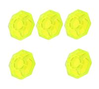 TOYZFRIENDY 5 Protectores para Pedales de Efectos de Guitarra Eléctricos, Tapas Antideslizantes de Plástico Robusto, Diámetro Interior 10 Mm, Color Amarillo Pastel, Accesorios