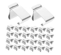 TOYZFRIENDY 50 piezas Ganchos para Canalones Grandes de Acero Inoxidable Unidades Clips para Luces de Navidad Exteriores Fáciles de Instalar y Quitar para Decoración Festiva Halloween y