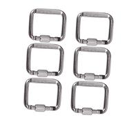 TOYZFRIENDY 6 Piezas Mosquetones de Aluminio para Camping y Senderismo Ganchos Portátiles y Resistentes para Llaveros Anclajes Multiusos para Mochilas Botellas y Juguetes Colores Aleatorios