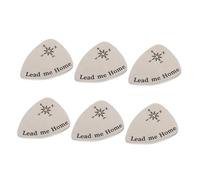 TOYZFRIENDY 6 piezas Púas de Guitarra de Acero Inoxidable Accesorios Prácticos para Ukelele y Guitarra Diseño Elegante Plateado Bordes Suaves y Resistentes Protección para Uñas y Dedos