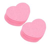 TOYZFRIENDY 60 Piezas Esponjas Faciales Comprimidas Corazón Rosa Esponjas de Celulosa Natural para Limpieza y Exfoliación Facial Almohadillas de Algodón para Eliminar Maquillaje y Cuidado