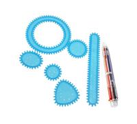 TOYZFRIENDY 7 Piezas Regla Curva Plantilla Dibujo para Azul Papelería Estudiantil Herramienta Creativa para Pintura y Educación Infantil