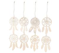 TOYZFRIENDY 8 piezas Capturador de Sueños de Madera Colgante Decorativo Pintable para Pared Decoración Estética Salón Niñas Regalo Original