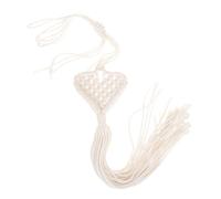 TOYZFRIENDY Abrazadera de Cortina Tejida a Mano Estilo Bohemio, Correa de Cuerda Beige Crema, Algodón Natural, para Sujeción de Cortinas en Sala y Cocina, Accesorio Decorativo para Ventanas,