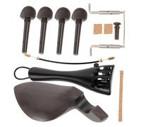 TOYZFRIENDY Accesorios para Violín de Madera Incluye Clavijas Reposapiés Cordal y Tornillos Color Plateado Duraderos y Prácticos para Reparación y Mantenimiento del Instrumento