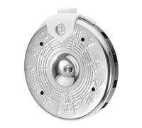 TOYZFRIENDY Afinador De Guitarra De 13 Tonos Cromáticos, Calibrador Redondo Para Violín, Instrumento Portátil y Ligero, Tono f a f Plateado, Accesorio Musical Para Uso Profesional y Educativo